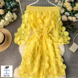 ROBE ÉLÉGANTE À FLEURS DIMENSIONNELLES